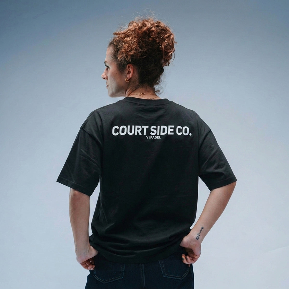 Women's Oversized Courtside Tee Black