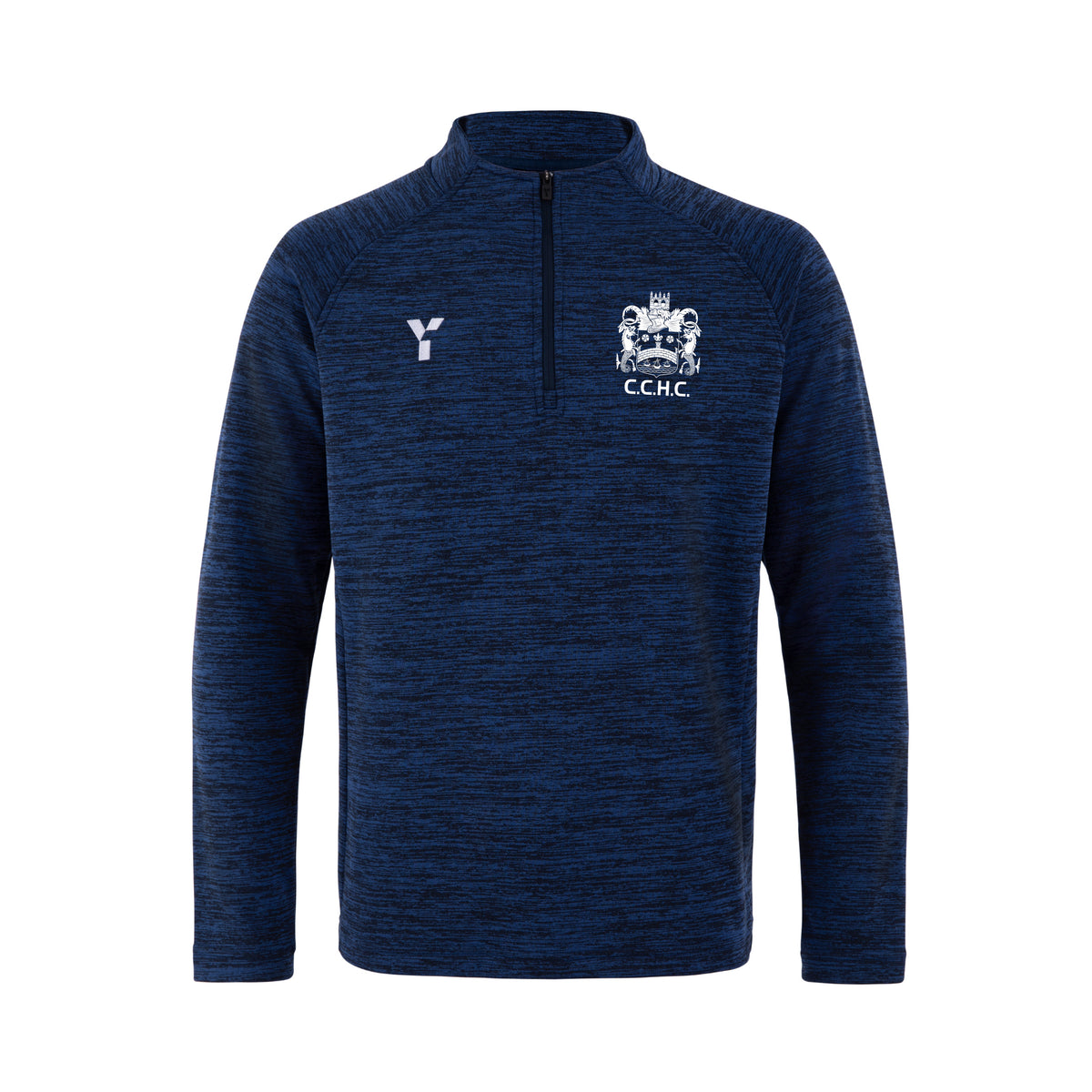 Cambridge City HC - Fugi Quarter Zip Unisex Navy Melange club teamwear by Y1