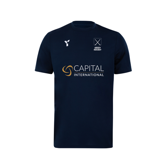 Jersey Hockey - Junior Short Sleeve Training Top Unisex Navy (Capital International)