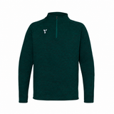 Fugi Quarter Zip Unisex Green Melange