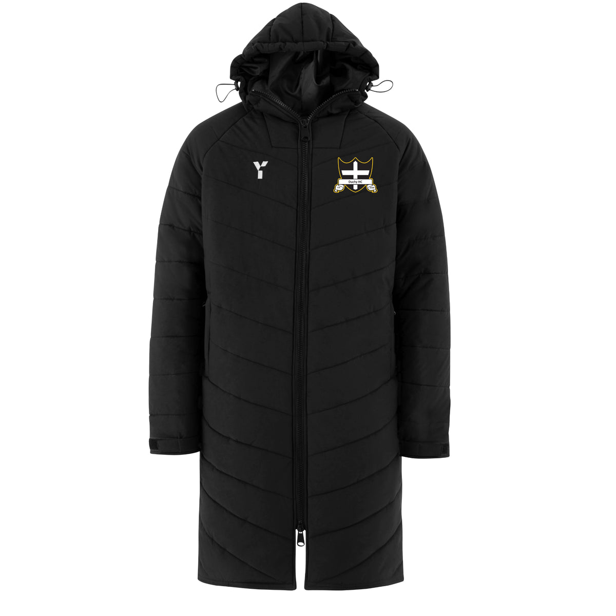 Duchy HC - Bench Jacket Unisex Black club teamwear by Y1