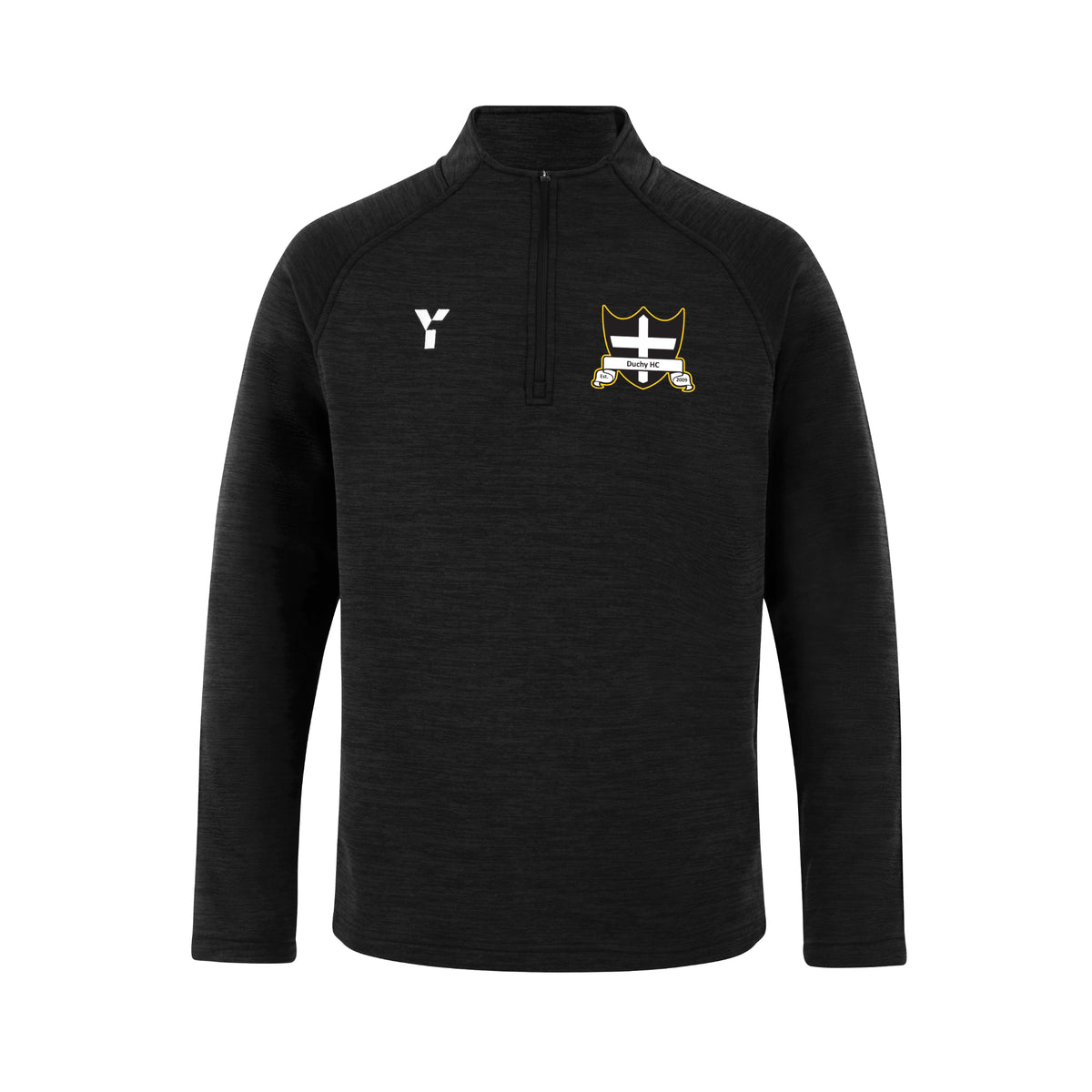 Duchy HC - Fugi Quarter Zip Unisex Black Melange club teamwear by Y1