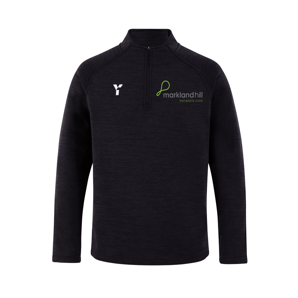 Markland Hill Racquets Club - Coach Fugi Quarter Zip Unisex Black Melange