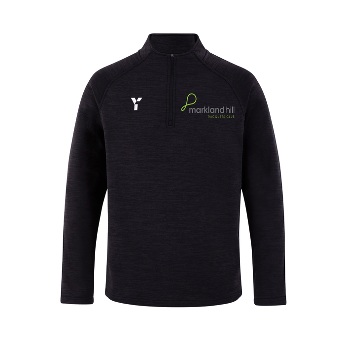 Markland Hill Racquets Club - Coach Fugi Quarter Zip Unisex Black Melange