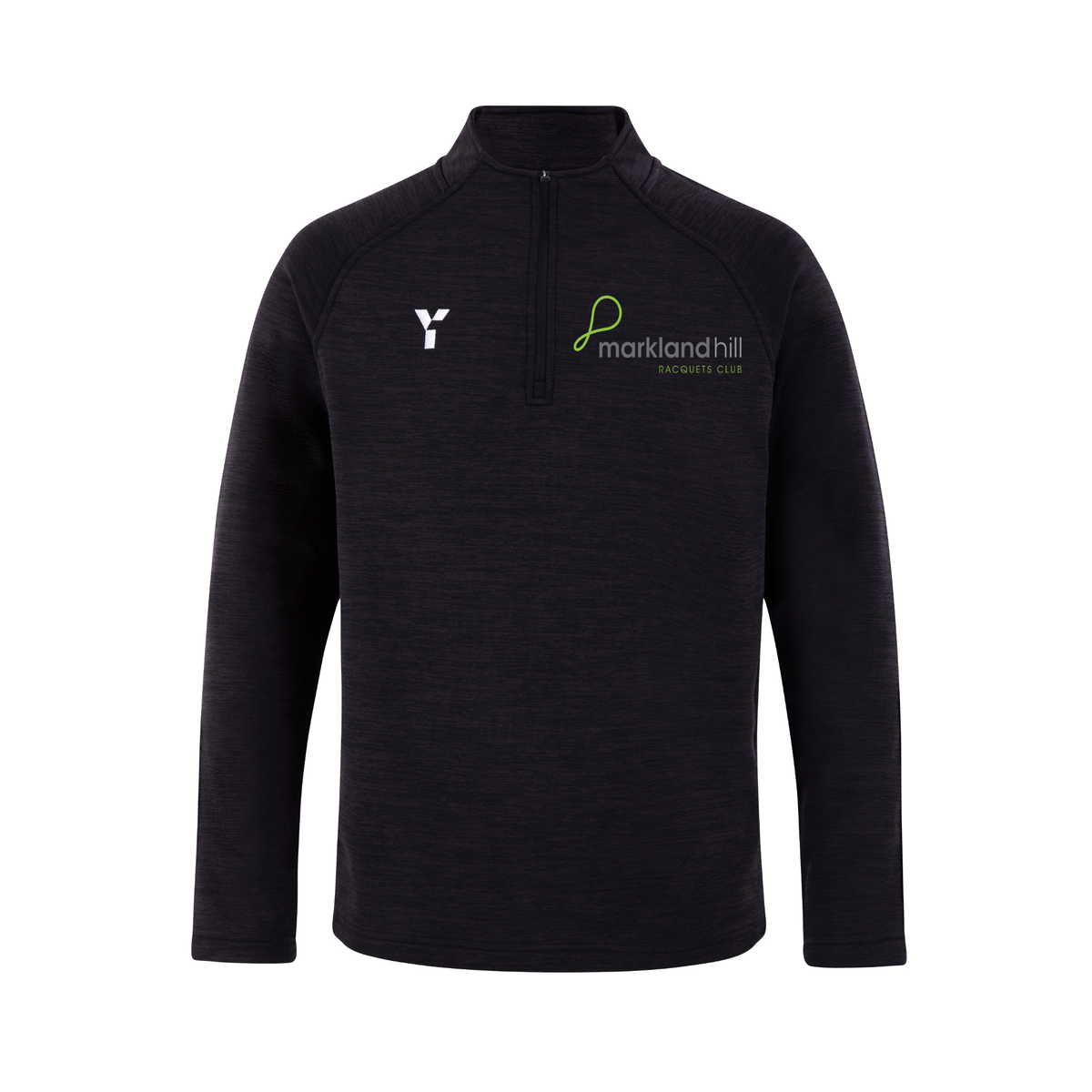 Markland Hill Racquets Club - Coach Fugi Quarter Zip Unisex Black Melange