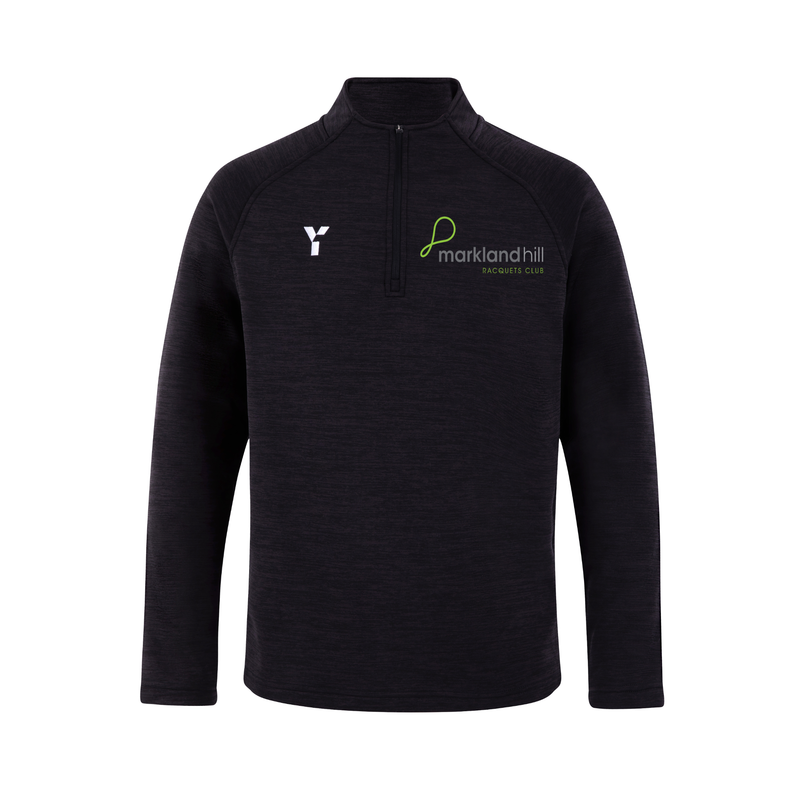Markland Hill Racquets Club - Coach Fugi Quarter Zip Unisex Black Melange