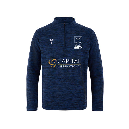 Jersey Hockey - Fugi Quarter Zip Unisex Navy Melange (Capital International)