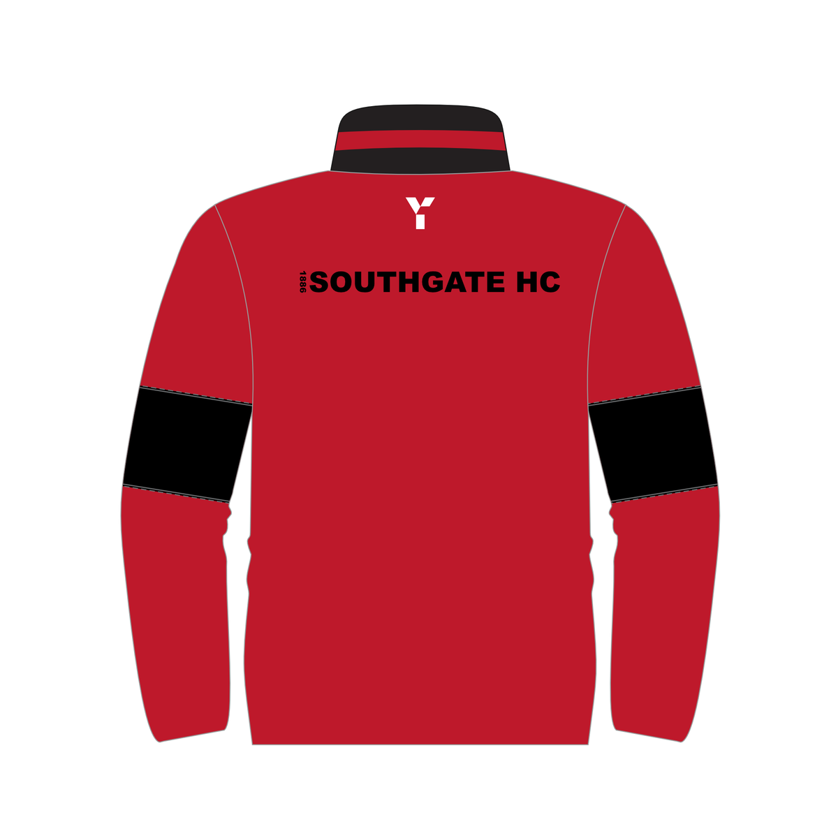 Southgate HC - Red Retro Quarter Zip club teamwear by Y1 - view 2