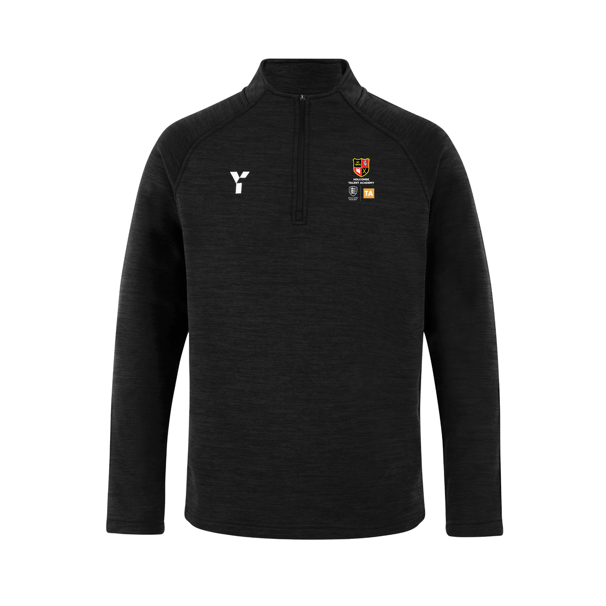 Holcombe TA - Fugi Quarter Zip Unisex Black Melange club teamwear by Y1