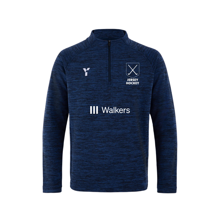 Jersey Hockey - Fugi Quarter Zip Unisex Navy Melange (Walkers) (SALE)