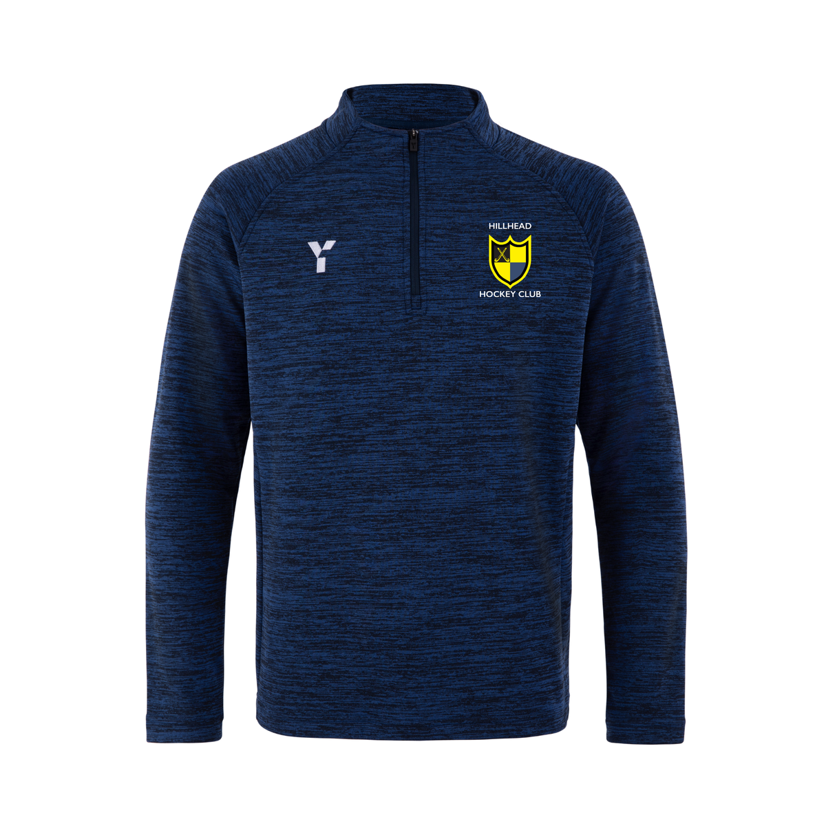 Hillhead Ladies HC - Fugi Quarter Zip Unisex Navy Melange club teamwear by Y1