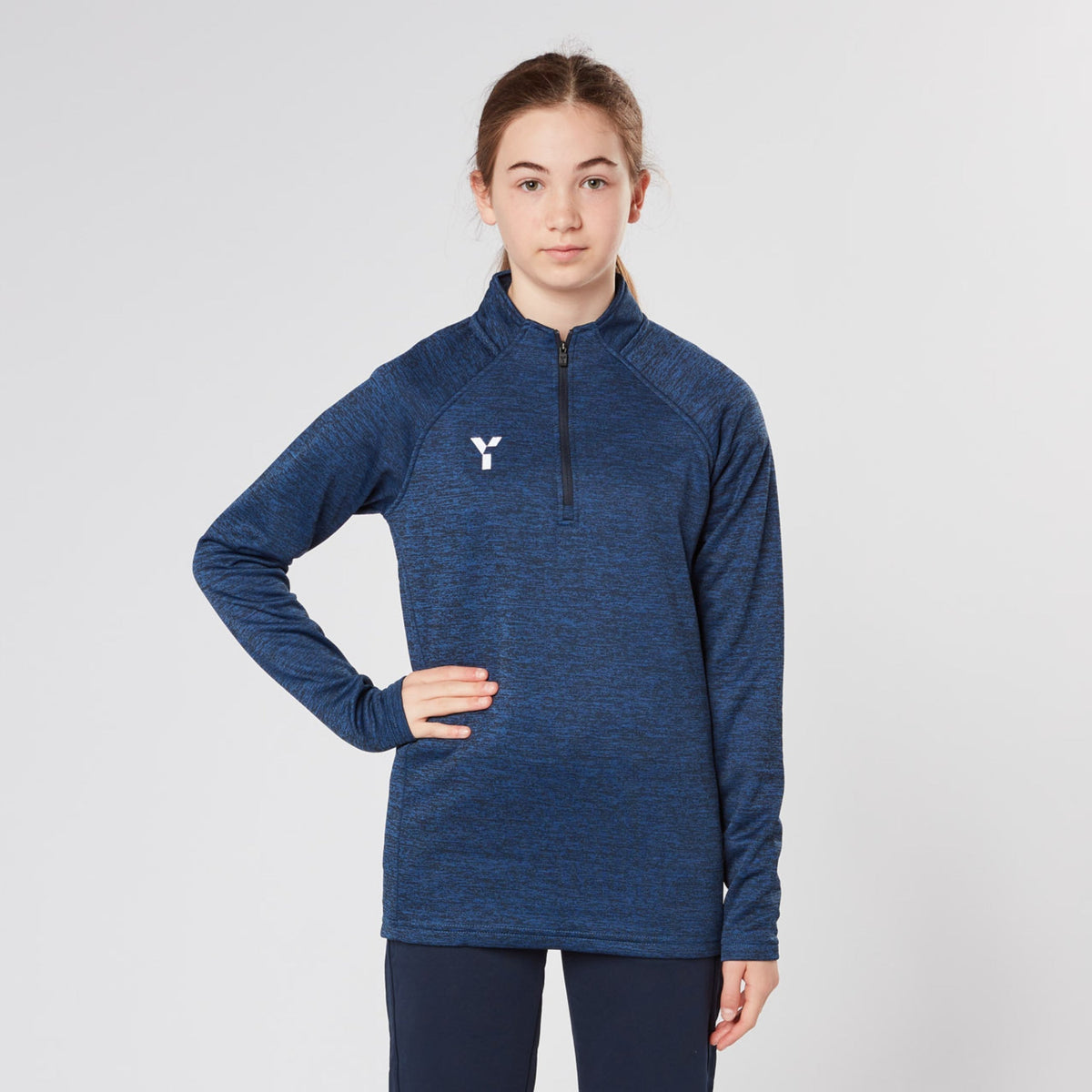 Cardiff & Met HC - Fugi Quarter Zip Unisex Black Melange