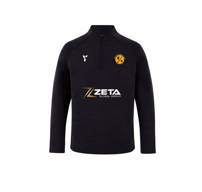 Harlequins HC - Fugi Quarter Zip Unisex Black Melange
