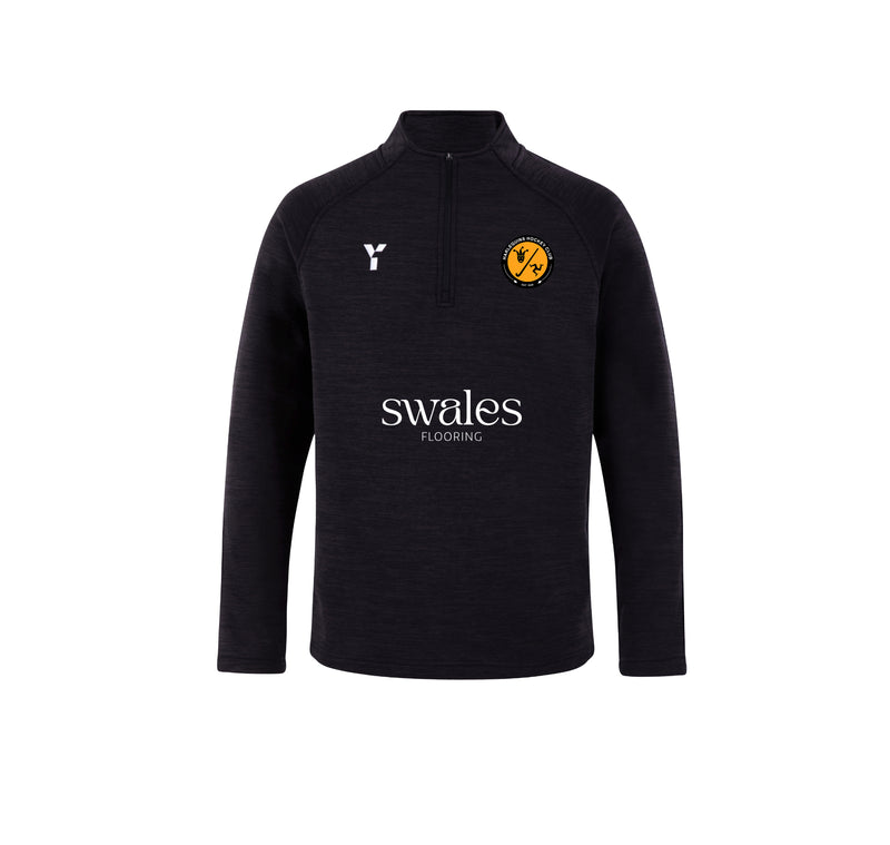 Harlequins HC - Junior Fugi Quarter Zip Unisex Black Melange