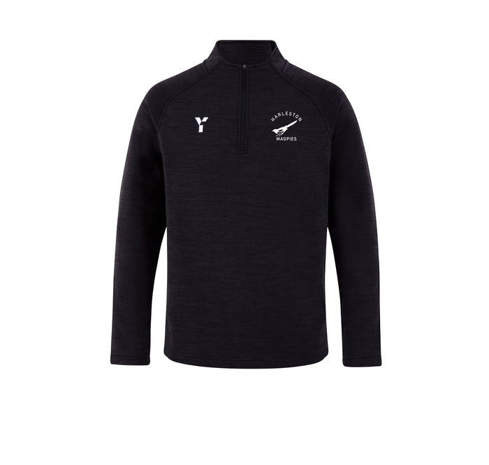 Harleston Magpies HC - Fugi Quarter Zip Unisex Black Melange (SALE)