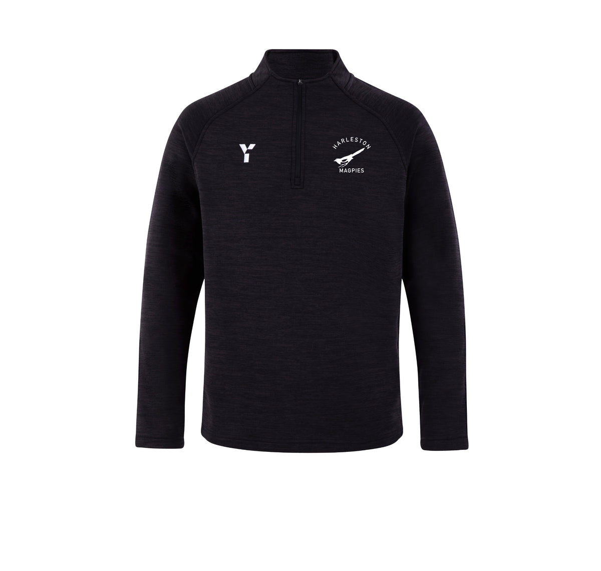 Harleston Magpies HC - Fugi Quarter Zip Unisex Black Melange (SALE)