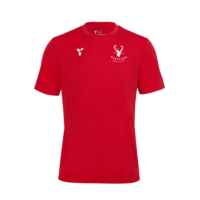 Hertford HC - Junior Short Sleeve Training Top Unisex Red