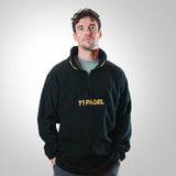 Y1 Padel Boxy Retro 1/4 Zip Fleece Unisex (Black/Yellow)