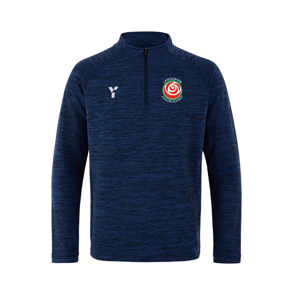 Lancashire Juniors - Fugi Quarter Zip Unisex Navy Melange club teamwear by Y1