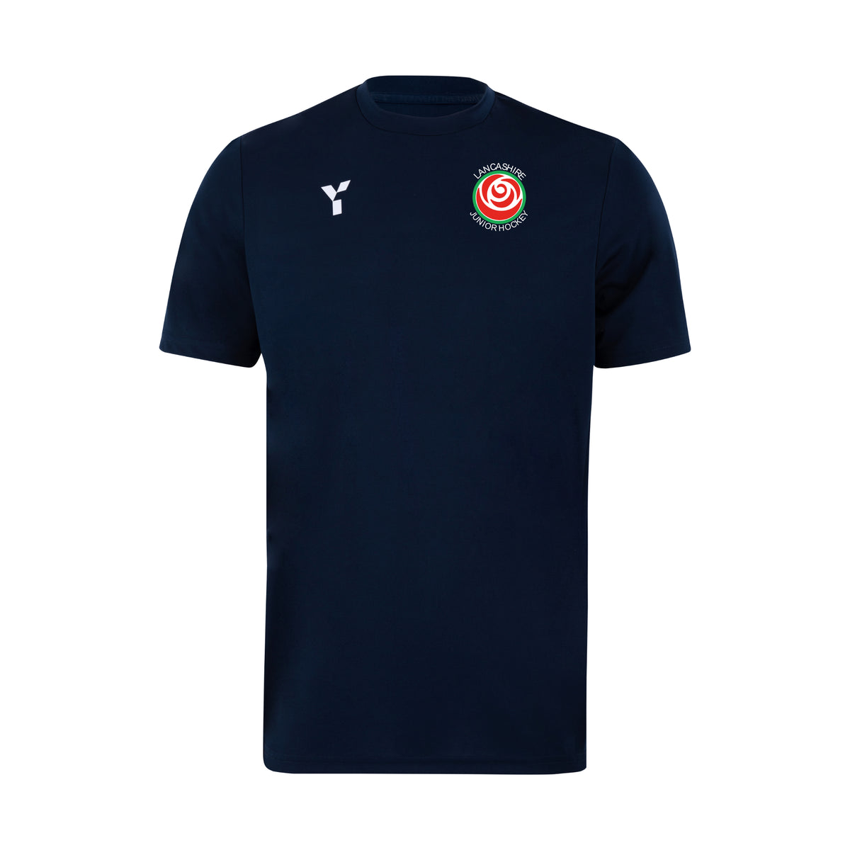 Lancashire Juniors - Junior Short Sleeve Training Top Unisex Navy club teamwear by Y1