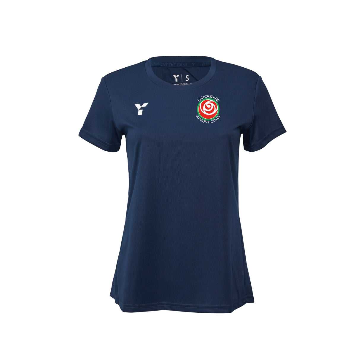 Lancashire Juniors - Short Sleeve Training Top Women's Navy club teamwear by Y1