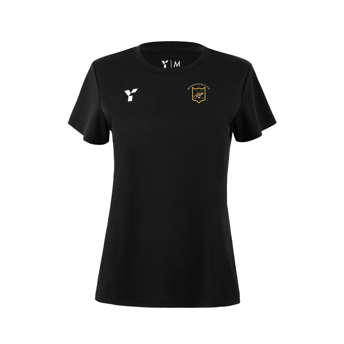 Bicester HC - Short Sleeve Training Top Women's Black club teamwear by Y1