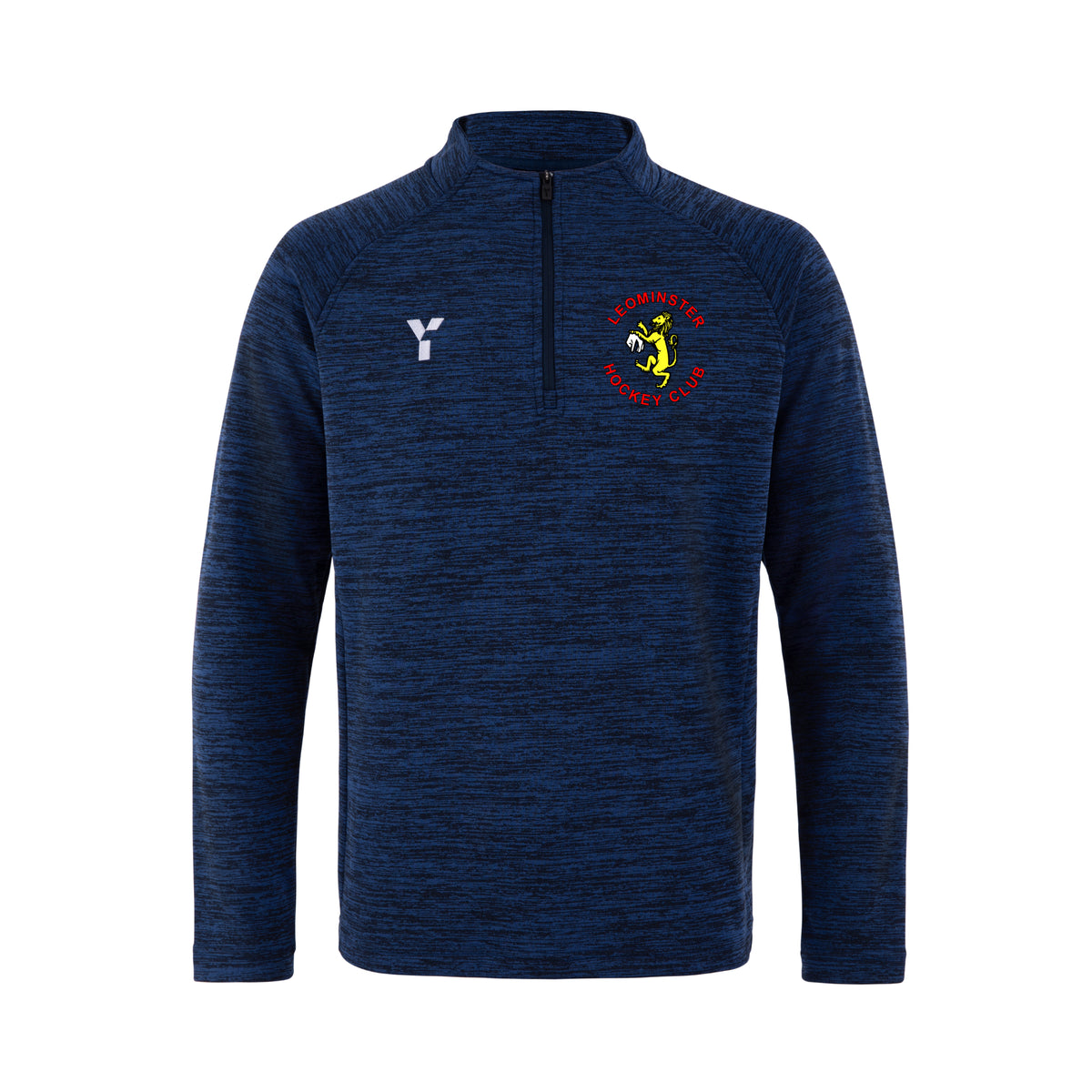 Leominster HC - Fugi Quarter Zip Unisex Navy Melange club teamwear by Y1