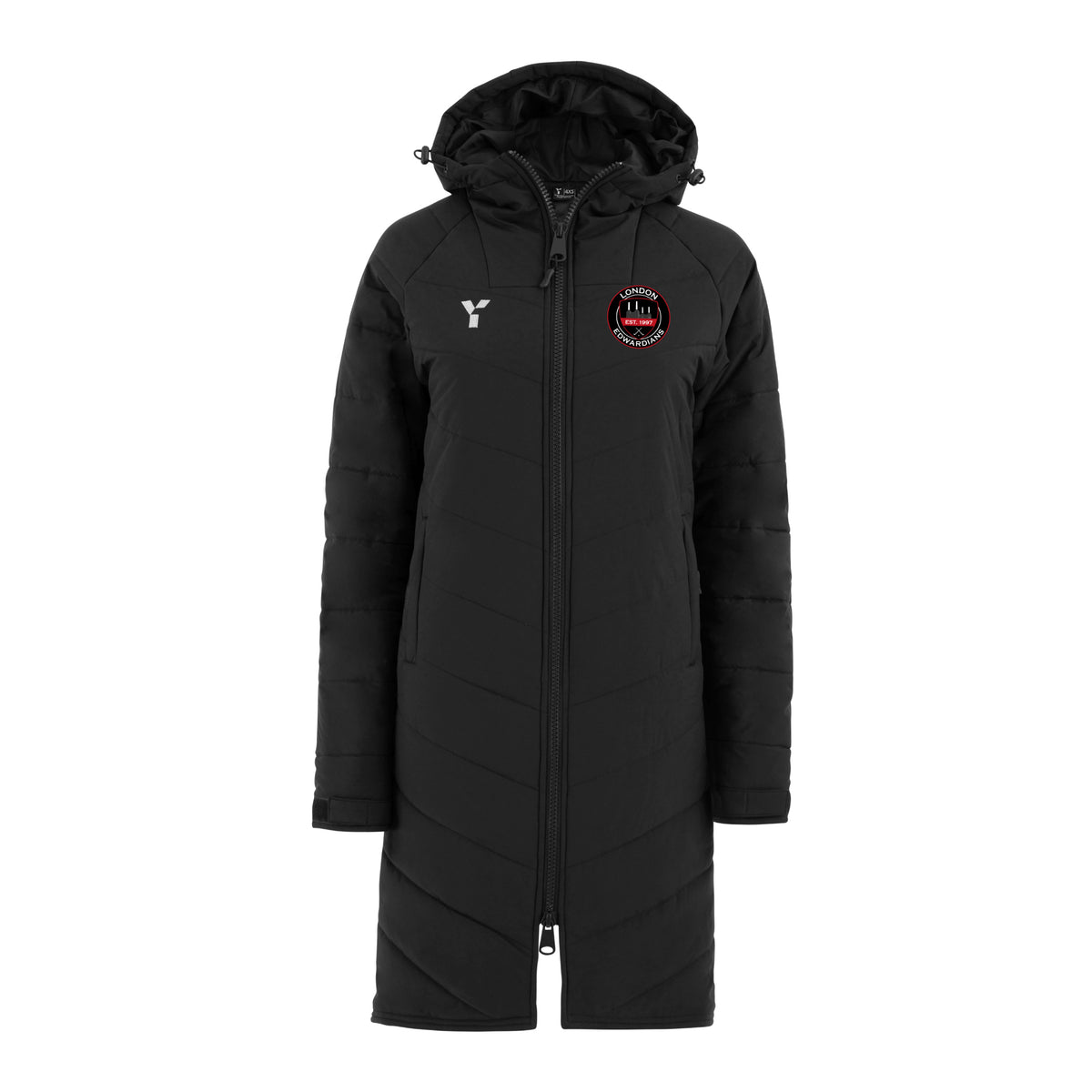 London Edwardians HC - Bench Jacket Unisex Black club teamwear by Y1