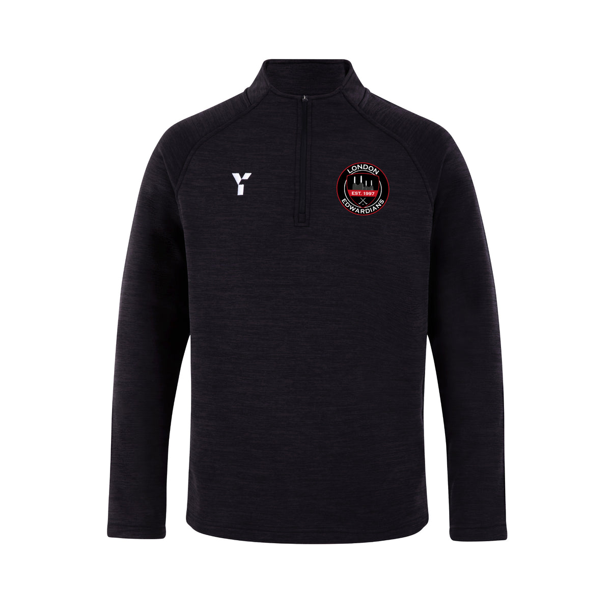 London Edwardians HC - Fugi Quarter Zip Unisex Black Melange