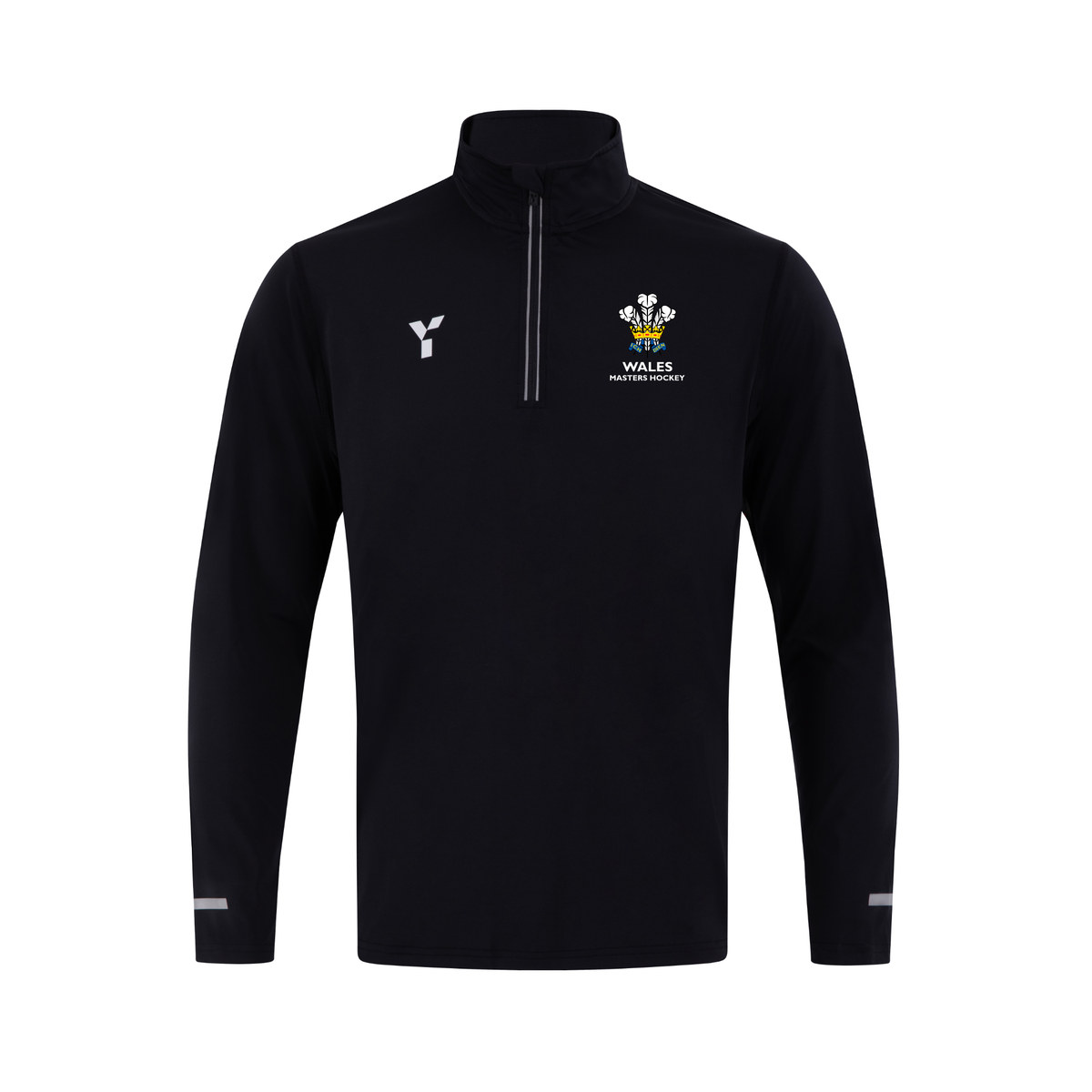 Wales Masters - Lycra Midlayer Unisex Black club teamwear by Y1