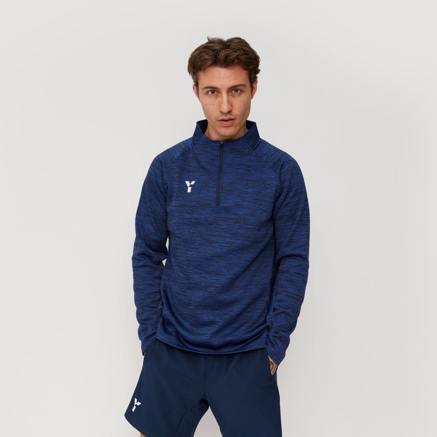 Padel4All Basset Down - Fugi Quarter Zip Unisex Navy Melange