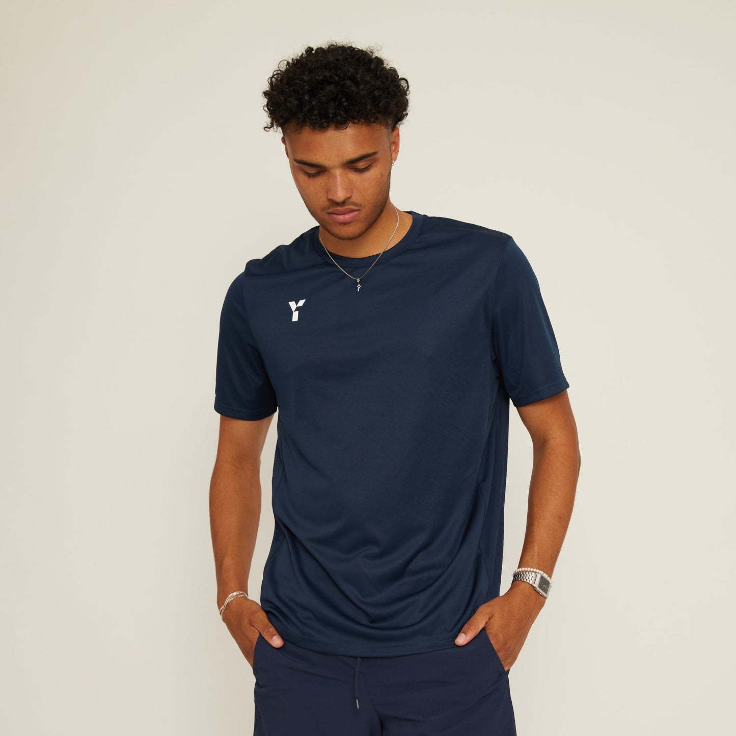 Padel4All Eastbourne - Short Sleeve Training Top Men's Navy