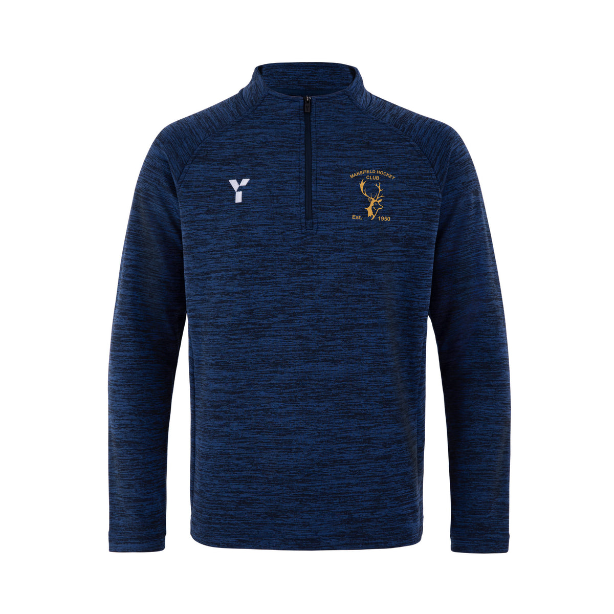 Mansfield HC - Fugi Quarter Zip Unisex Navy Melange club teamwear by Y1