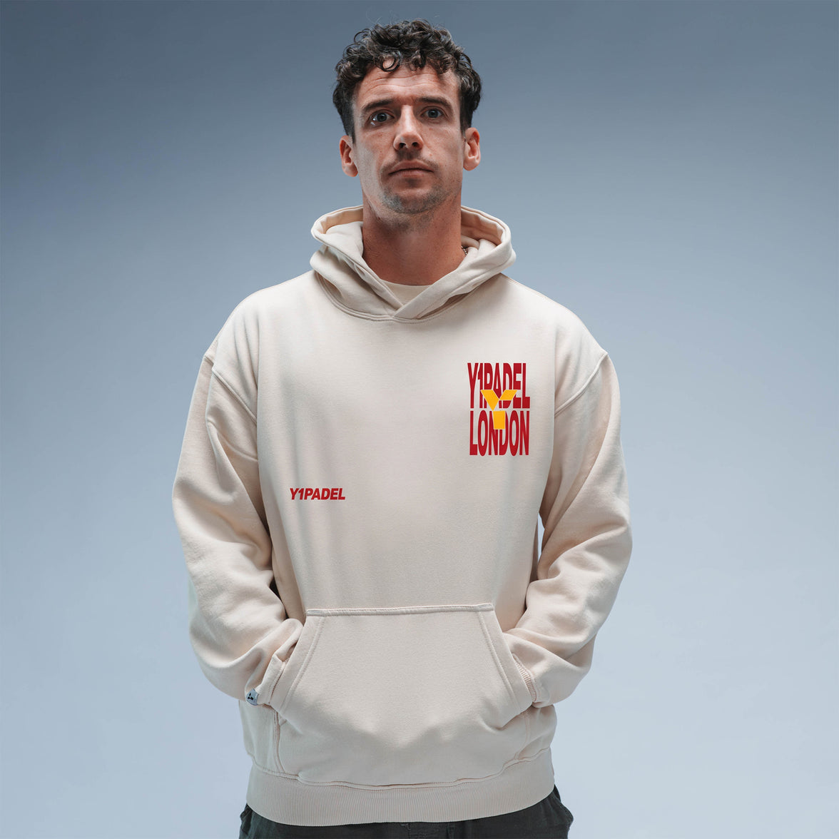 Oversized Padel London Hood Stonewash White