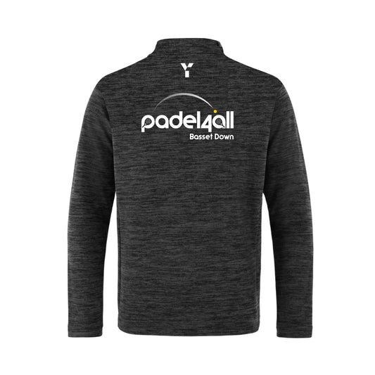 Padel4All Basset Down - Fugi Quarter Zip Unisex Black Melange