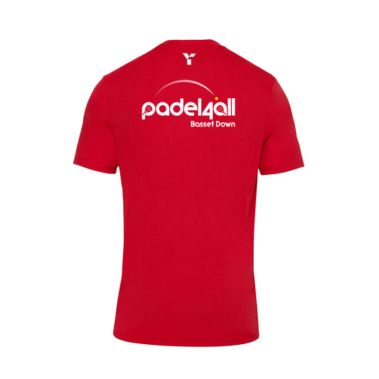 Padel4All Basset Down - Junior Short Sleeve Training Top Unisex Red