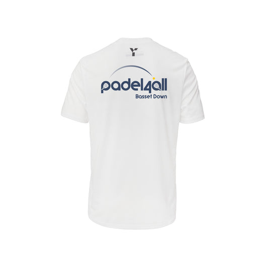 Padel4All Basset Down - Short Sleeve Training Top Men's White