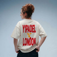 Women's Oversized Padel London Tee Stonewash White