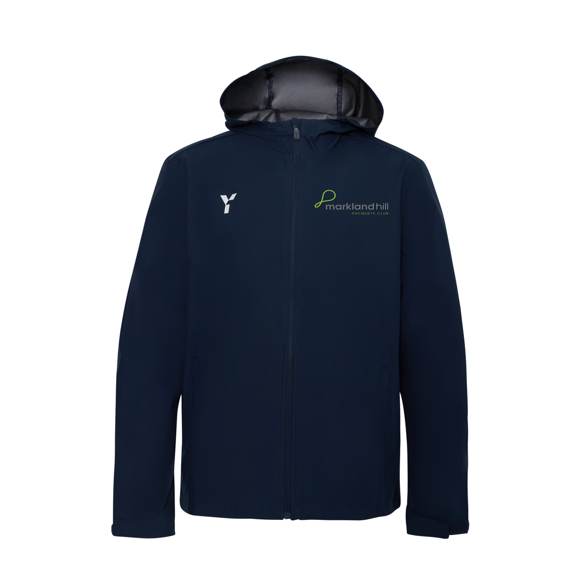 Markland Hill Racquets Club - Raincoat Unisex Navy club teamwear by Y1