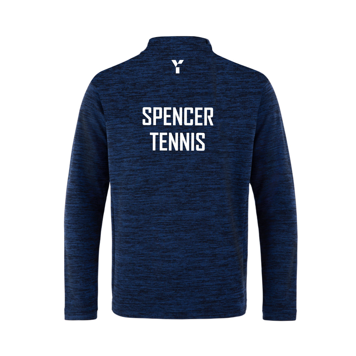 Spencer Tennis - Fugi Quarter Zip Unisex Navy Melange club teamwear by Y1 - view 2