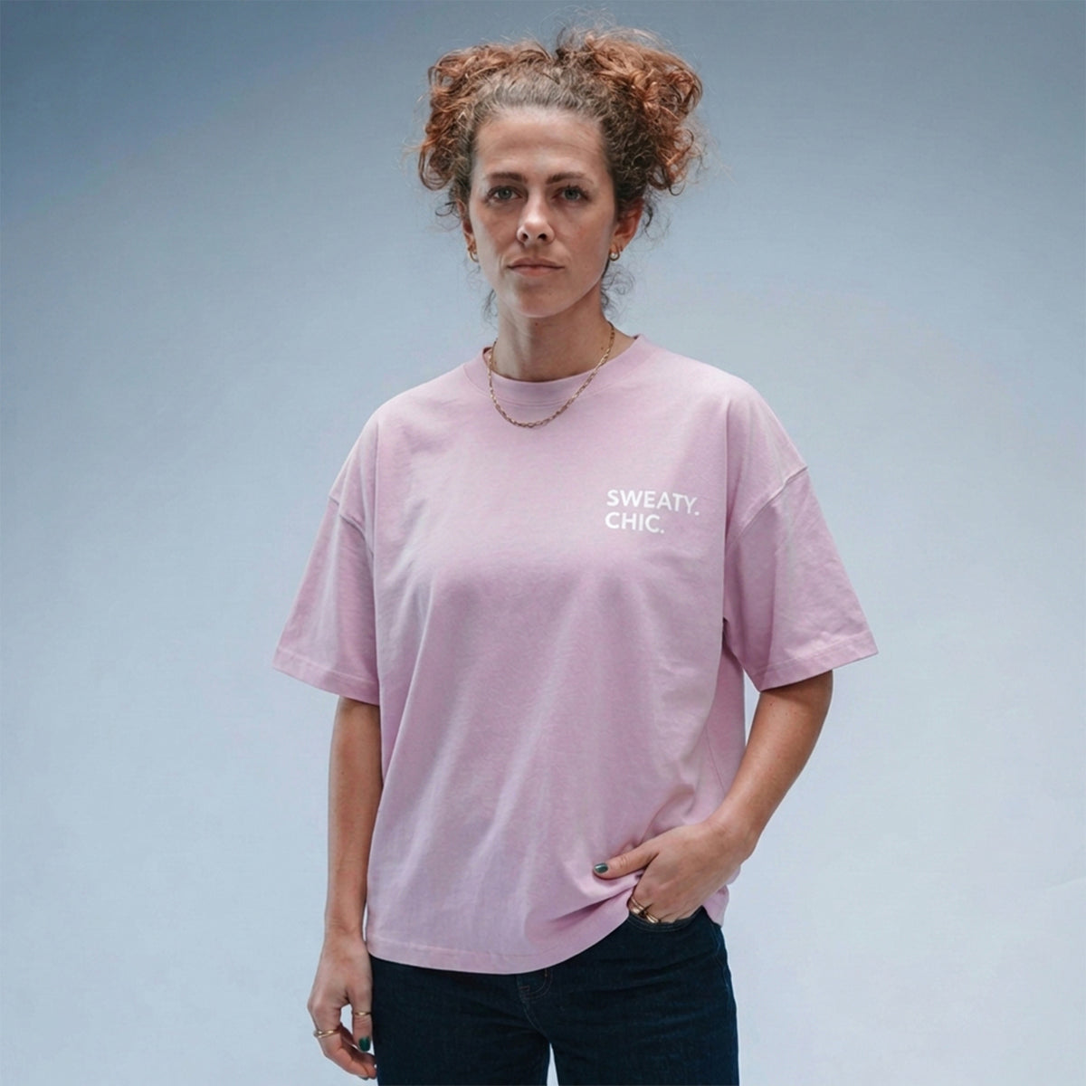 Women's Oversized Sweaty Chic Tee Pink