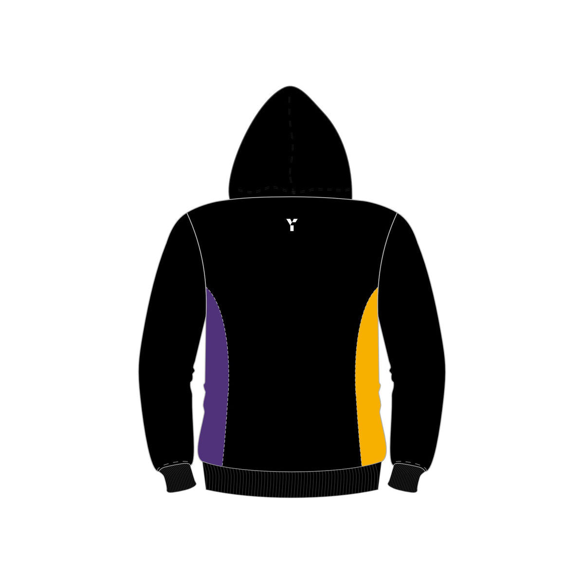 Saffron Walden HC - Hoody Unisex Black club teamwear by Y1 - view 2