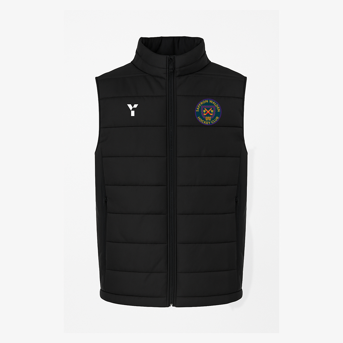 Saffron Walden HC - Gilet Men's Black club teamwear by Y1