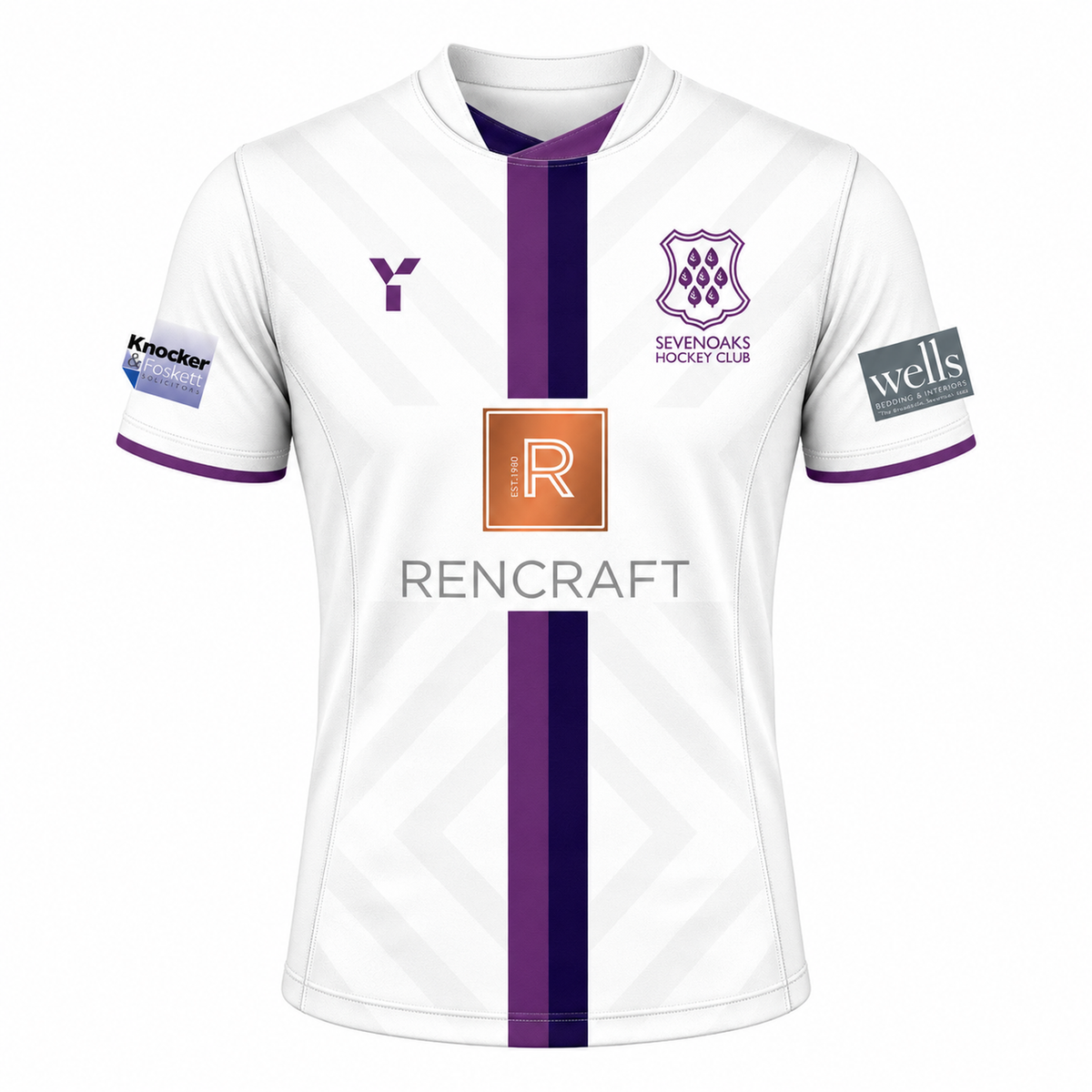 Sevenoaks HC - Junior Unisex Away Playing Shirt White (A) club teamwear by Y1