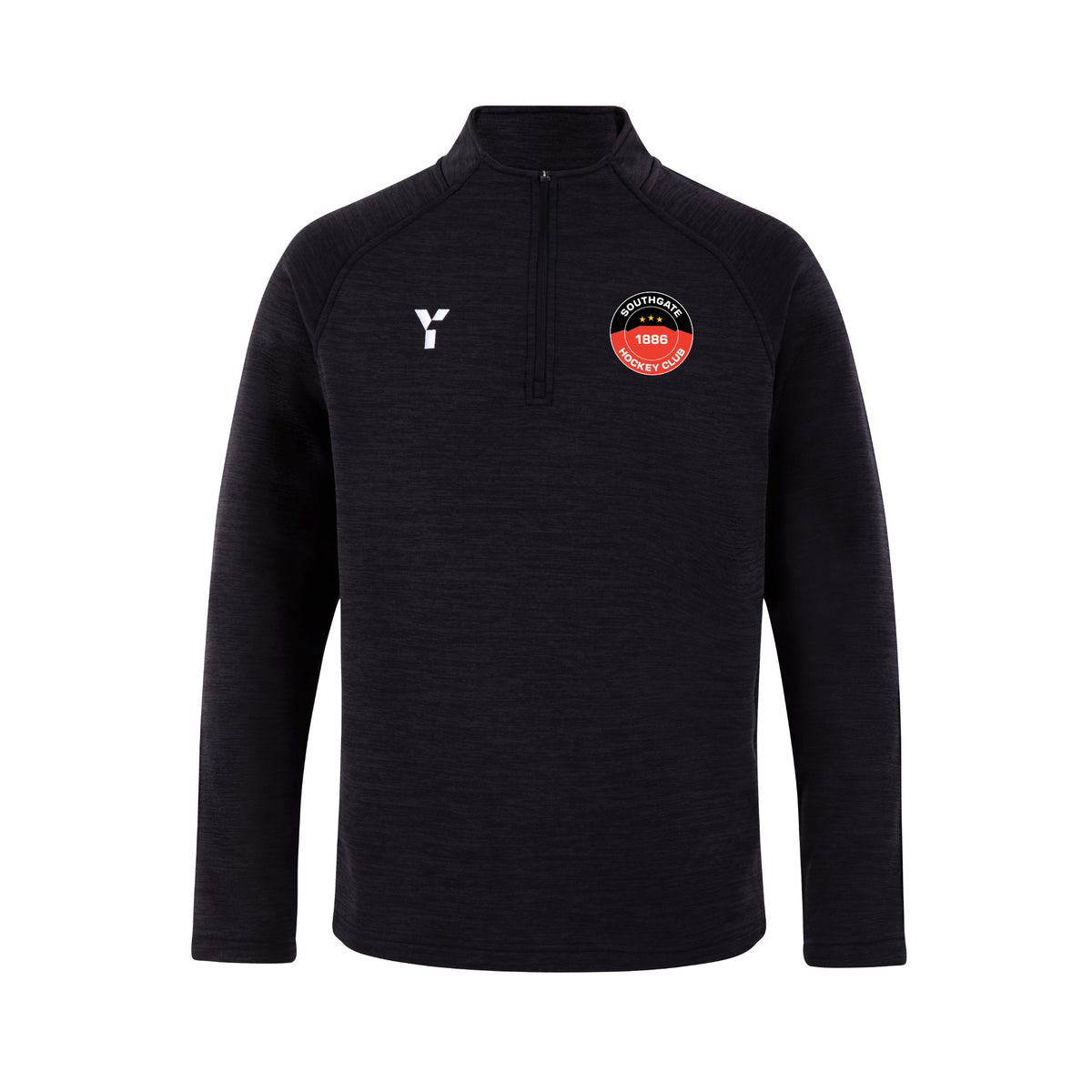 Southgate HC - Fugi Quarter Zip Unisex Black Melange club teamwear by Y1