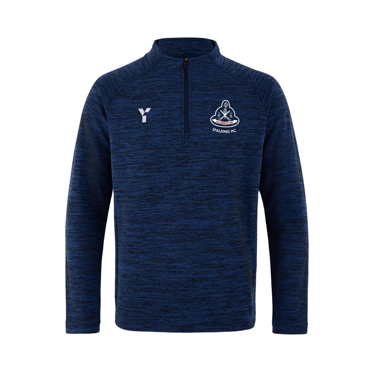Spalding HC - Fugi Quarter Zip Unisex Navy Melange club teamwear by Y1