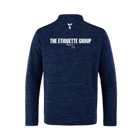 The Etiquette Group - Fugi Quarter Zip Unisex Navy Melange