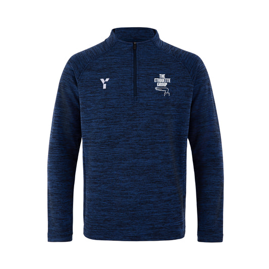 The Etiquette Group - Fugi Quarter Zip Unisex Navy Melange