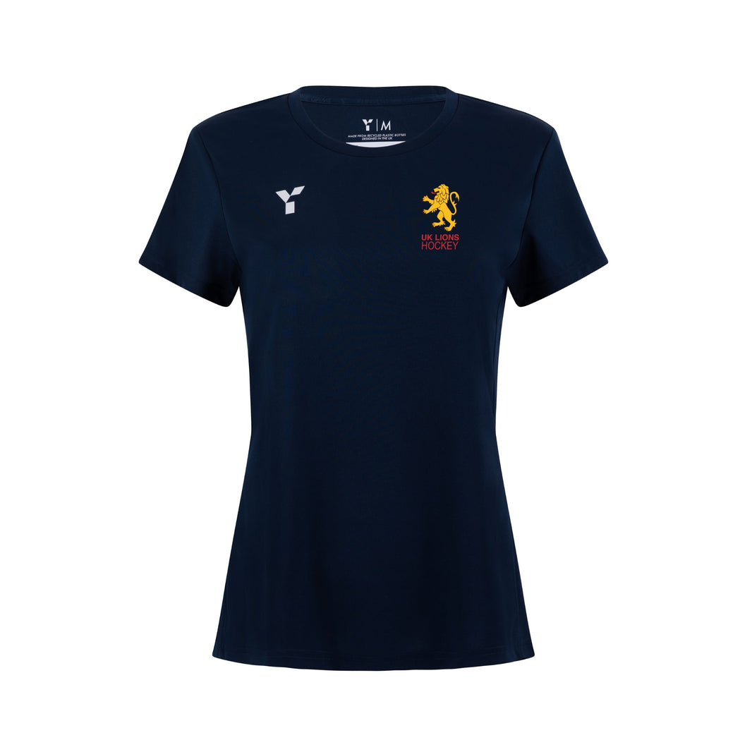 UK Lions HC - Short Sleeve Training Top Women's Navy club teamwear by Y1