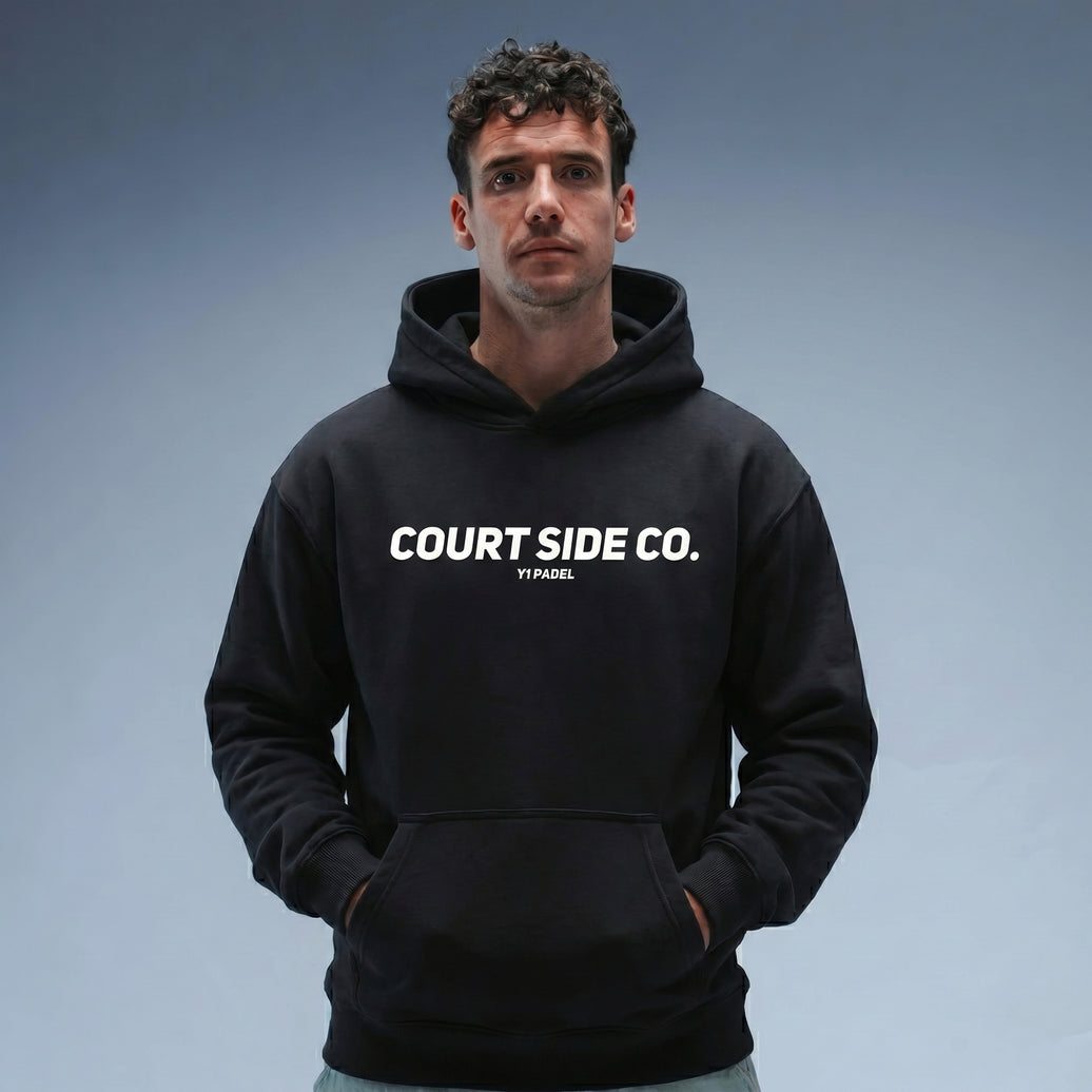 Oversized Courtside Hood Black